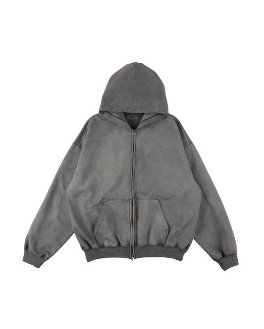 36G ZIP HOODIE - CHARCOAL PIGMENT