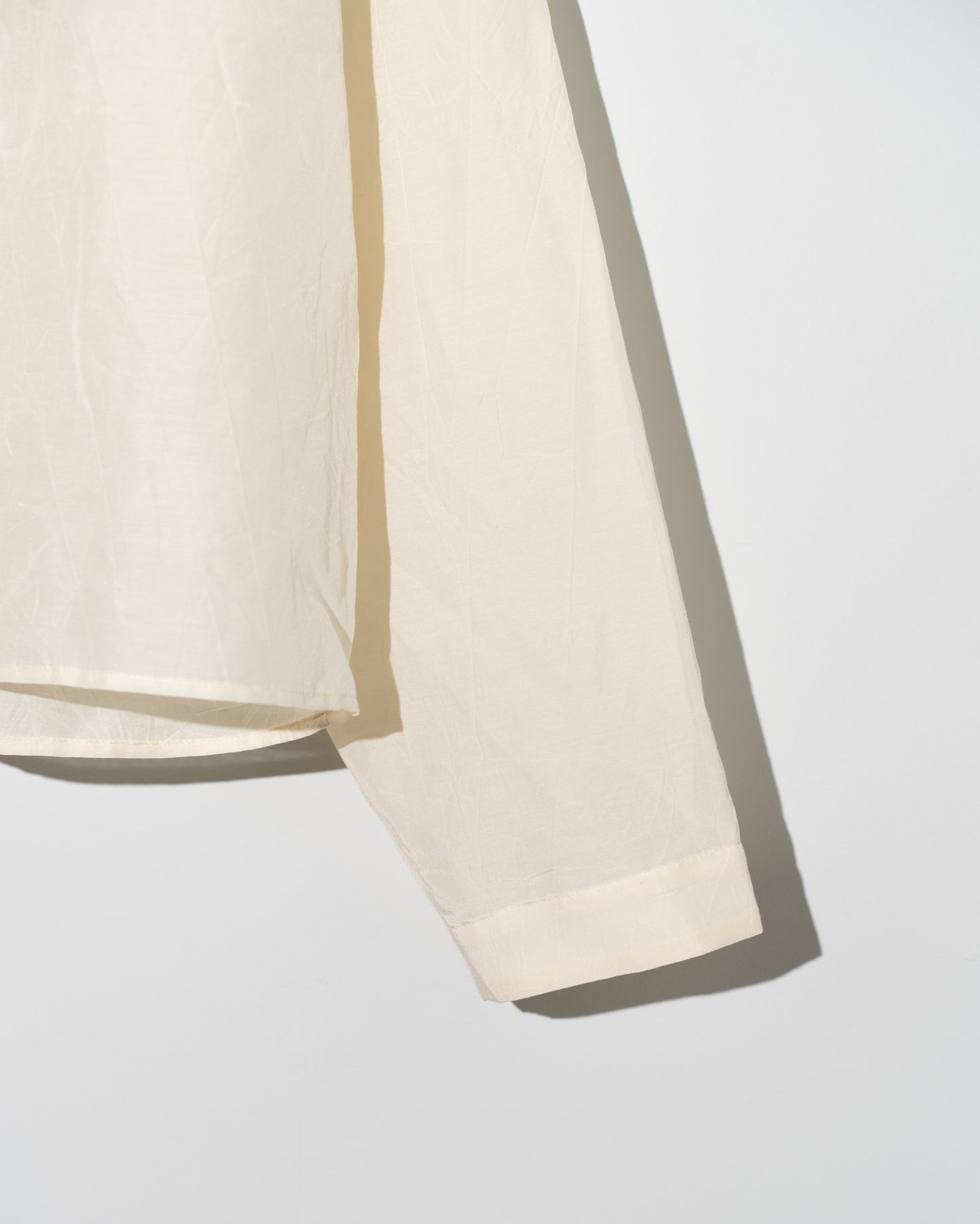 COTTON SILK BLOUSE JACKET - CREAM