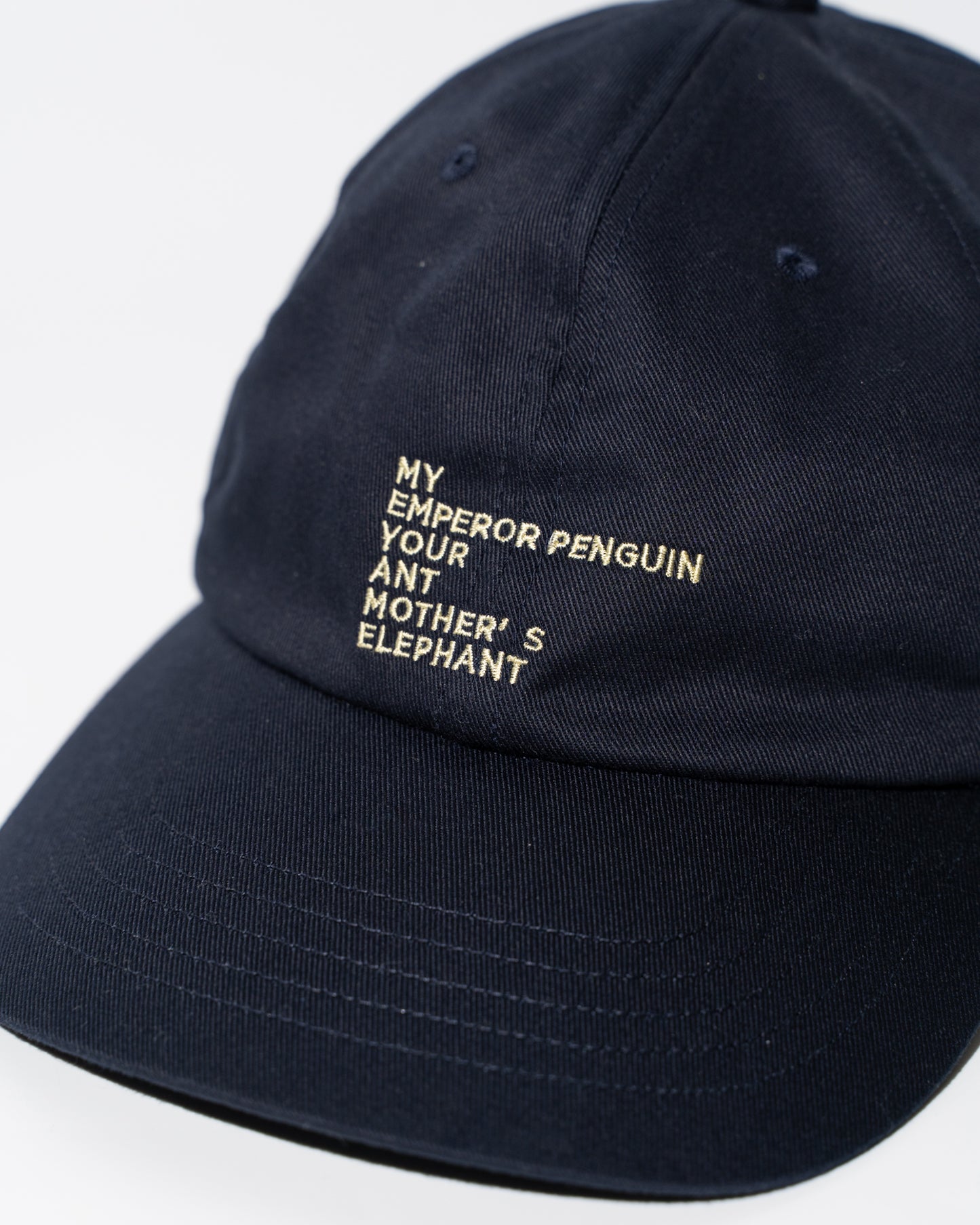 EMBROIDERY COTTON CAP MADE BY NINE TAILOR - NAVY