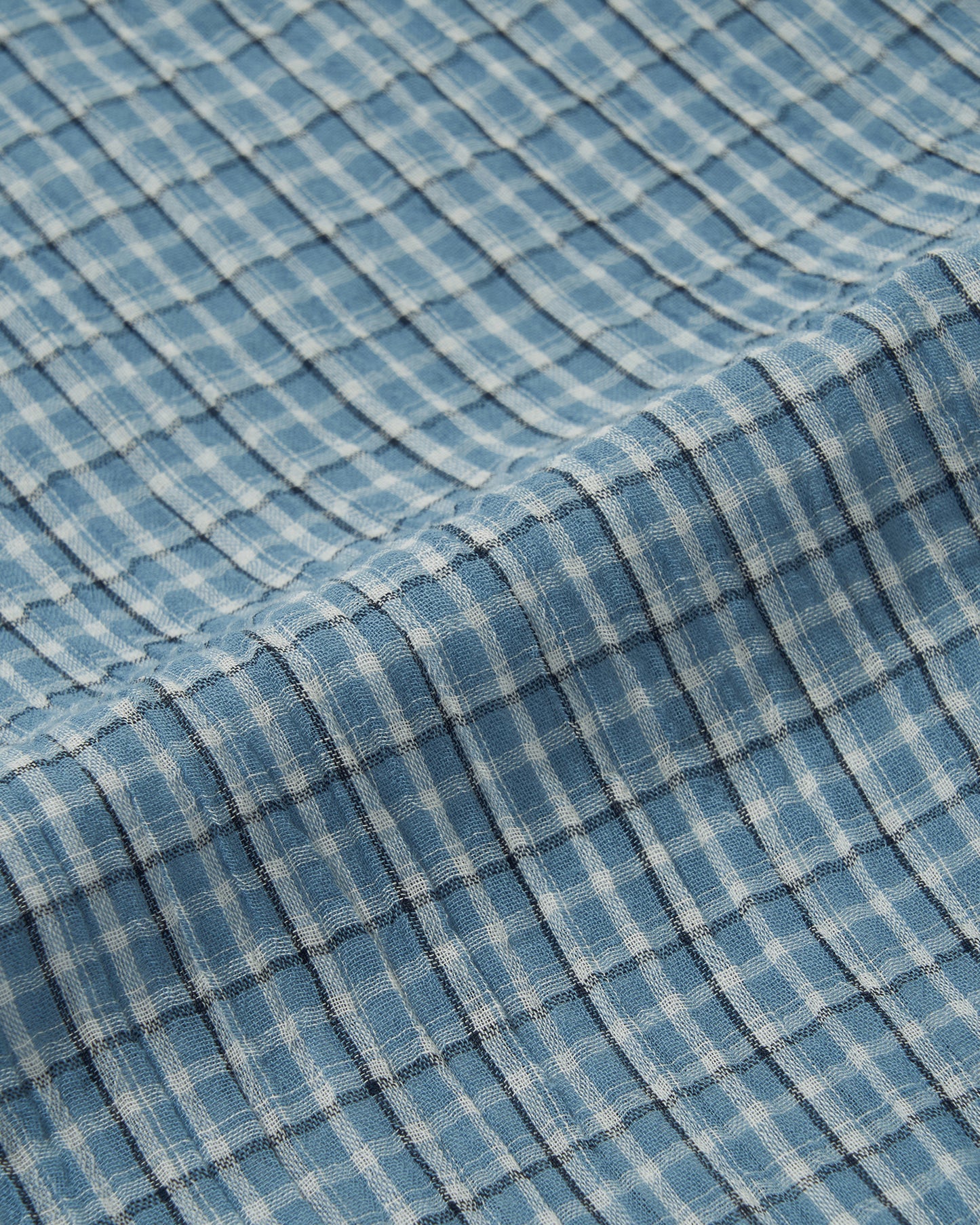 RONACHECK WRINKLE OVERSIZED SHIRTS - LIGHT SKY BLUE