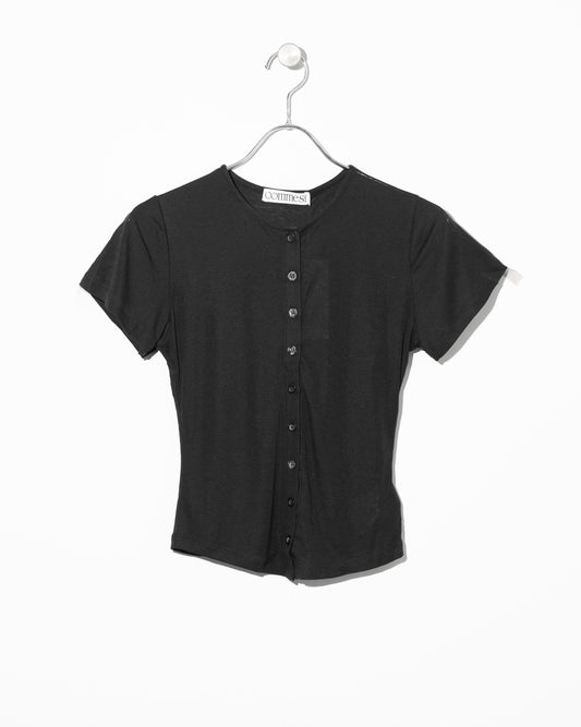 CARDIGAN TEE - BLACK