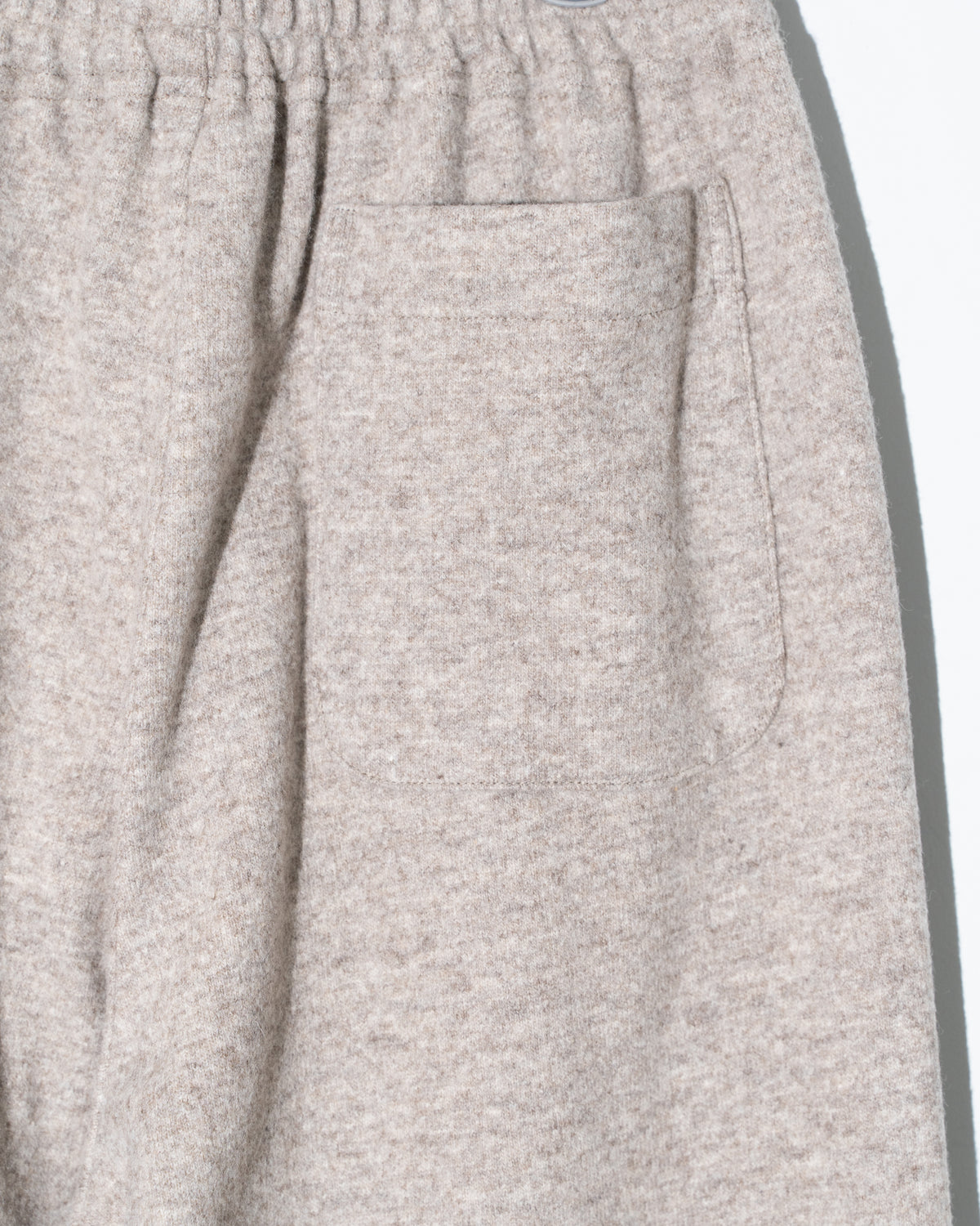WOOL JERSEY EASY PANTS - BEIGE