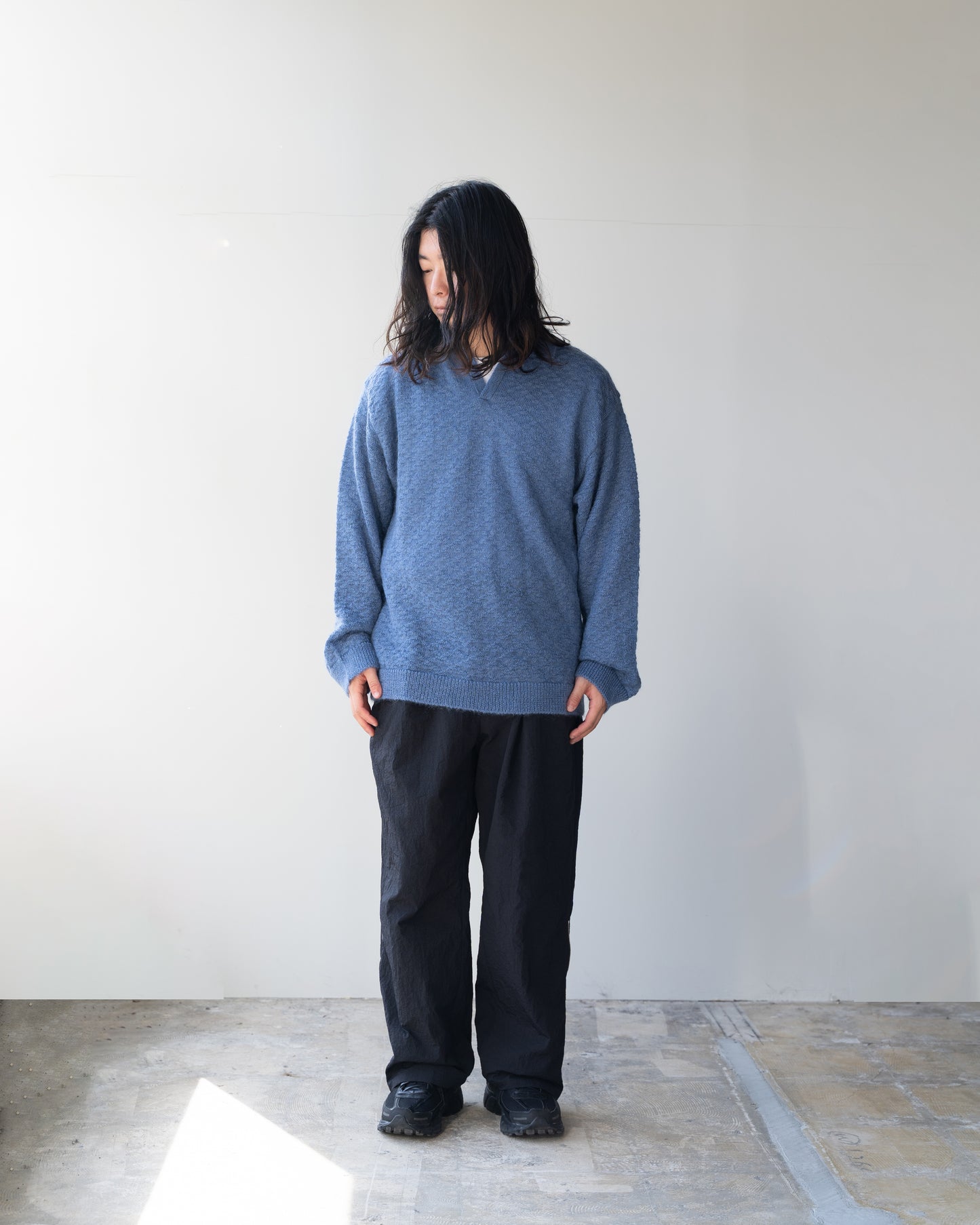 MOHAIR SKIPPER KNIT - SAX BLUE