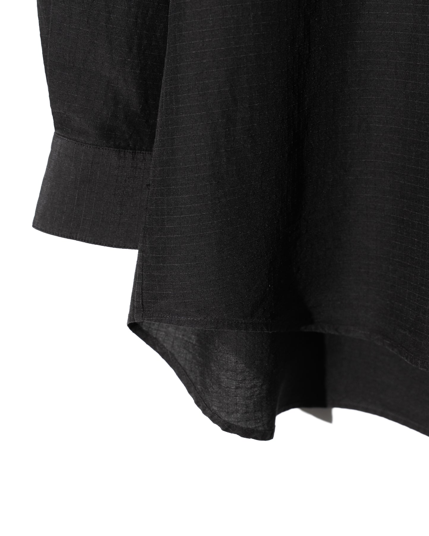 SKIPPER SHIRT/SILK COTTON RIPSTOP - BLACK