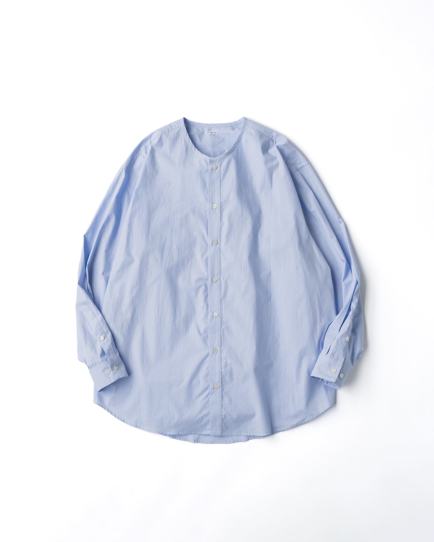 BAND COLLAR STRIPE SHIRT