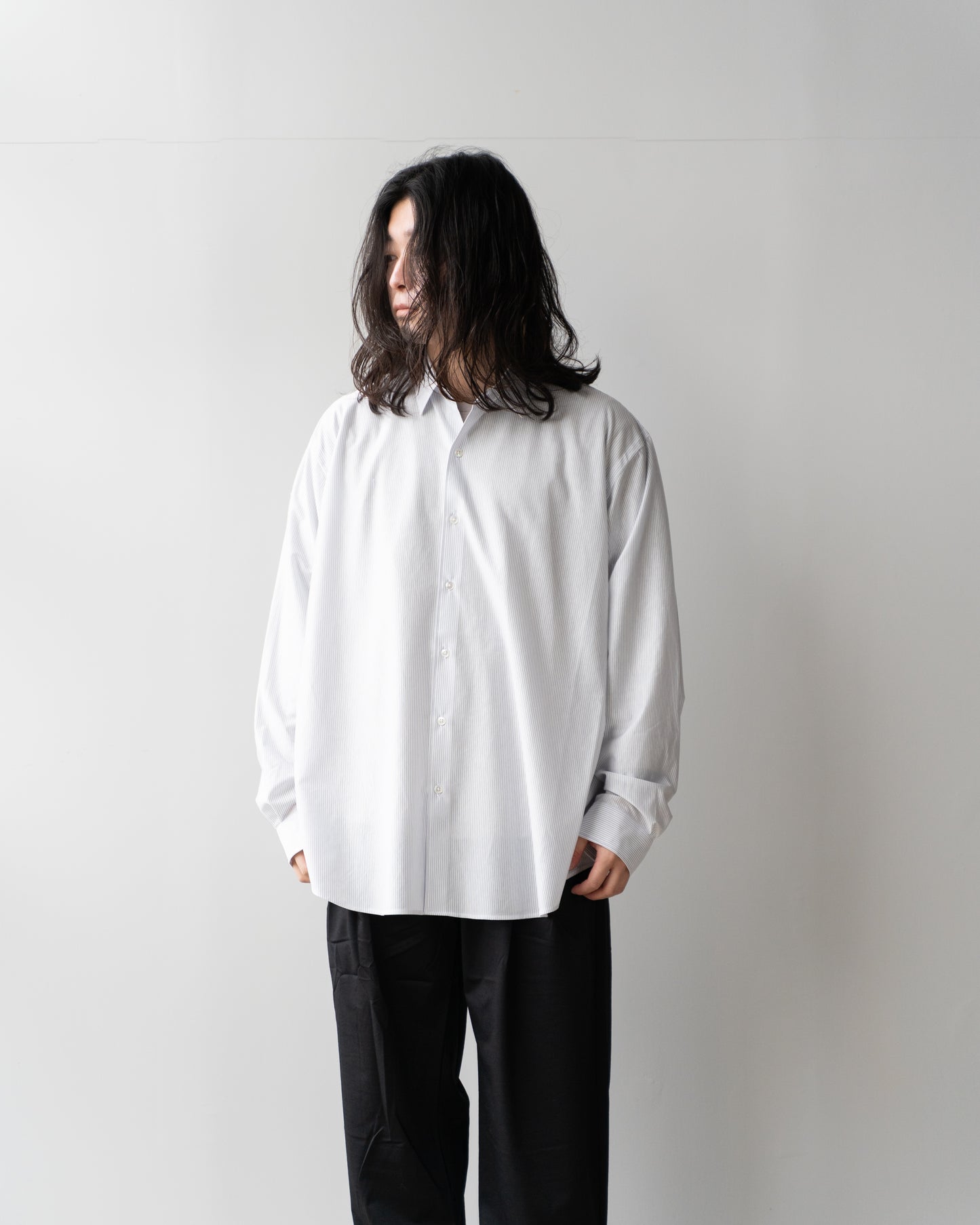 46G STRIPE ATMOSPHERE SHIRT - WHITE BLUE