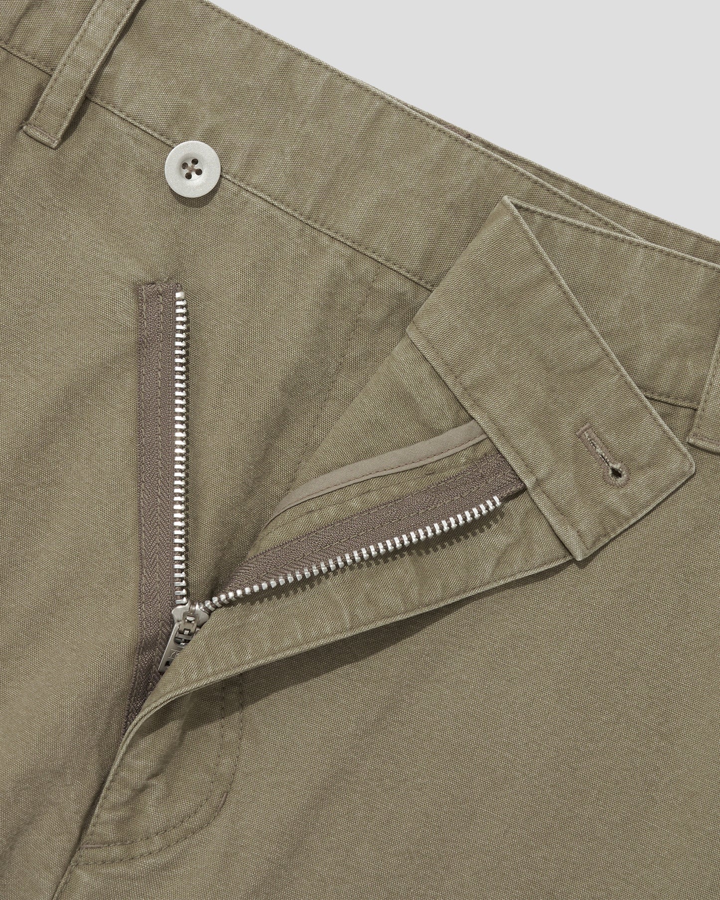 COTTON CATION TWIST WIDE PANTS - SMOKY BEIGE