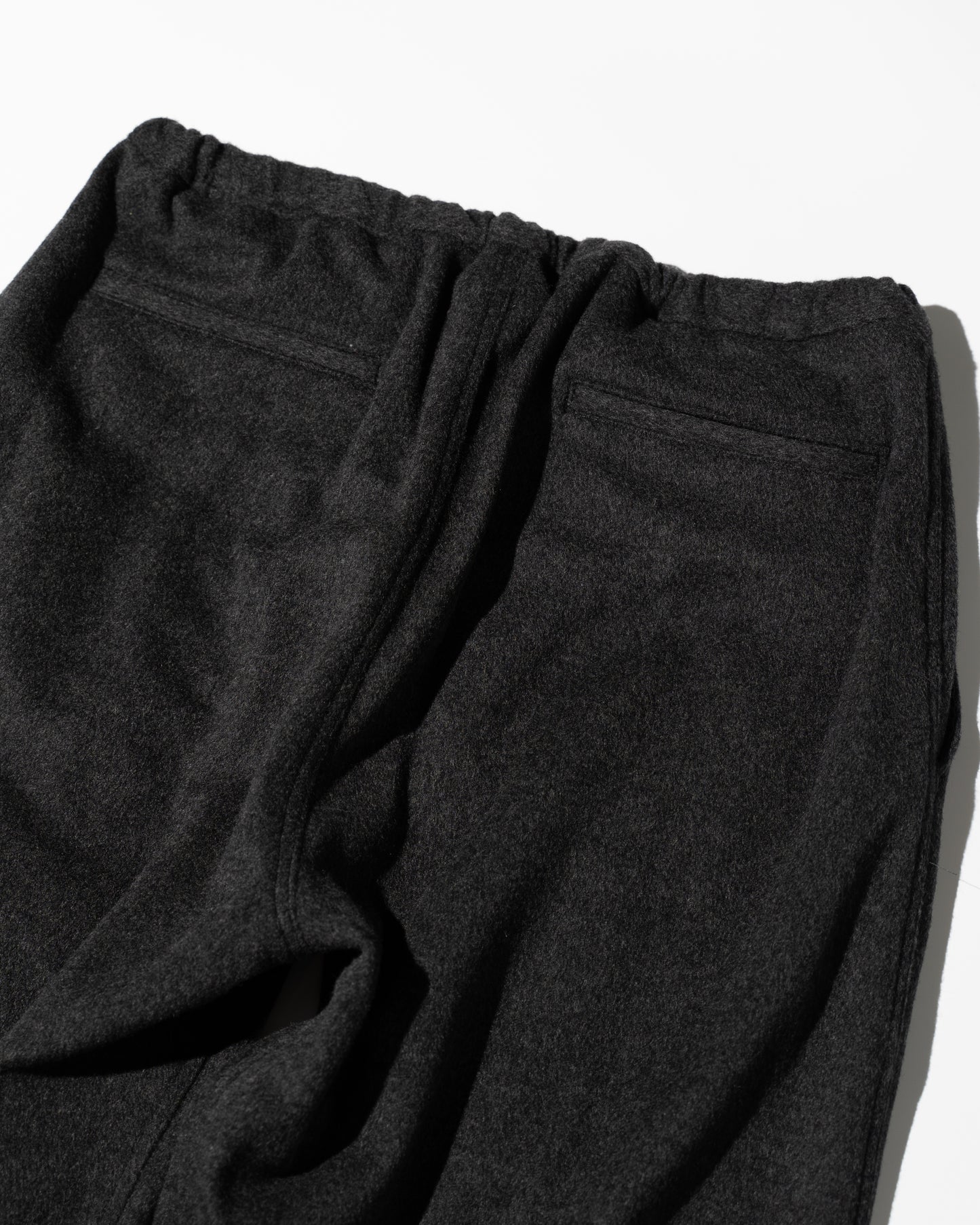 WOOL CASHMERE DRAWSTRING PANTS - GRAY