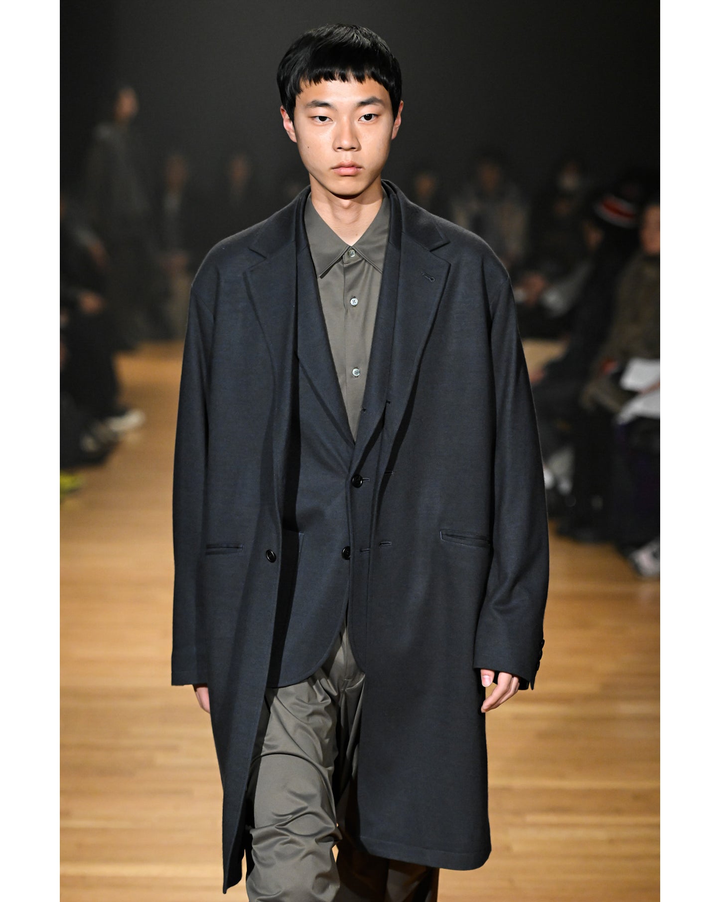 24G MOHAIR 3B JACKET - NAVY