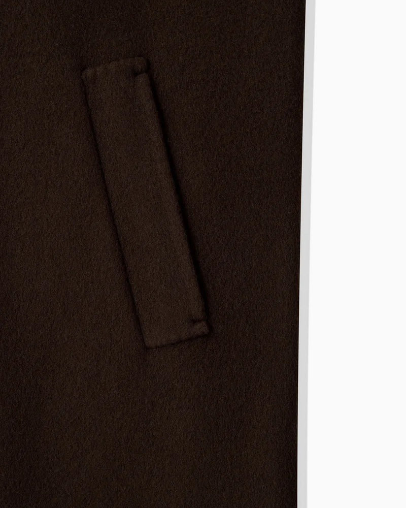 WOOL RIVER COAT - BROWN