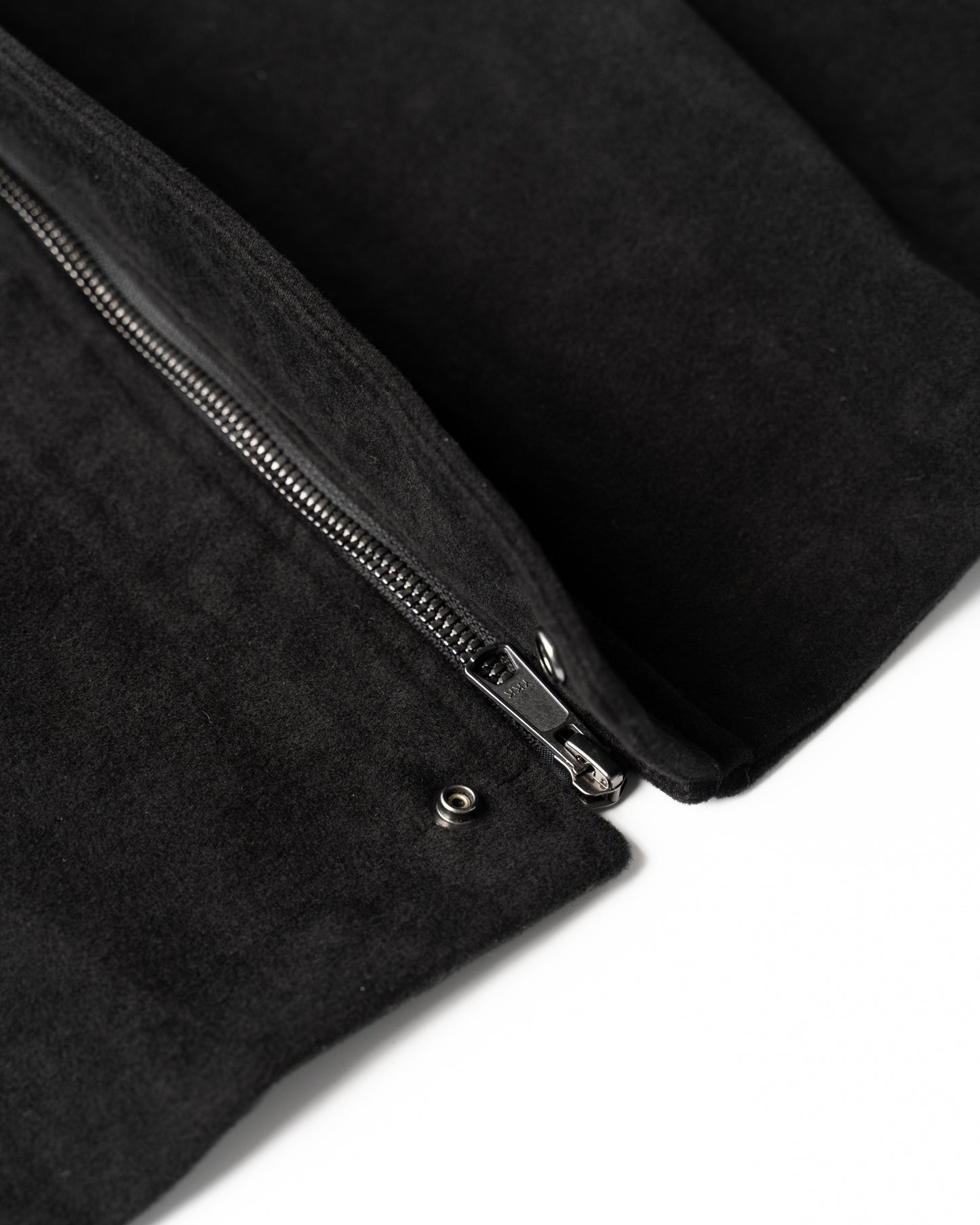 BRITISH MOLESKIN HARRINGTON JACKET - BLACK