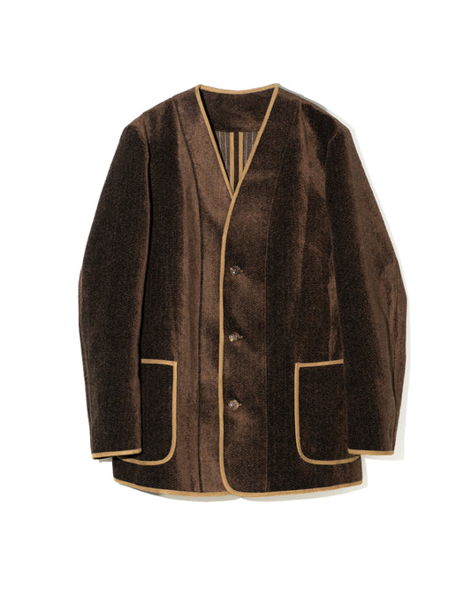 REVERSIBLE JK / NEEDLE WOOL - BROWN