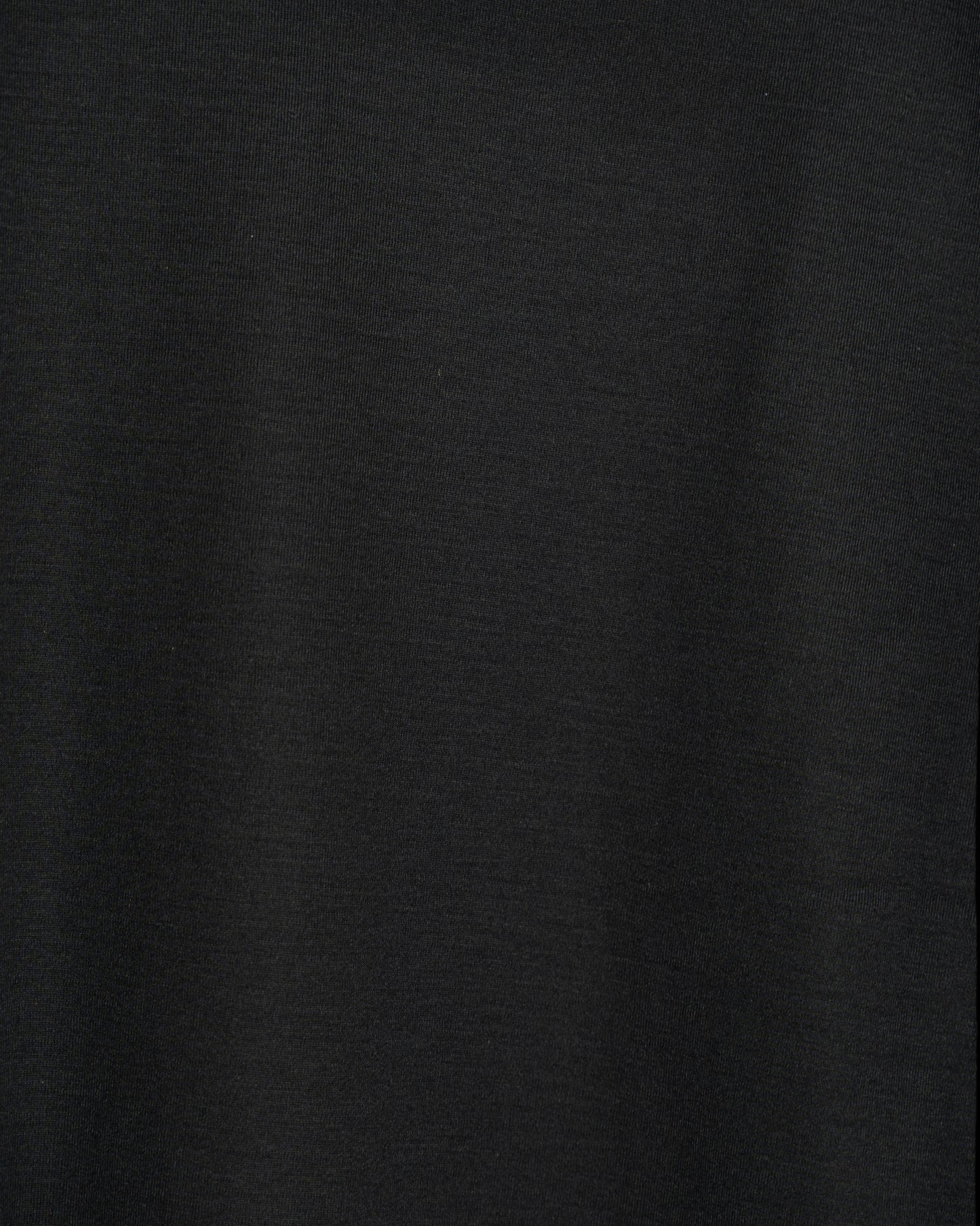 MERINO WOOL CREW NECK LONG SLEEVE SHIRT - BLACK