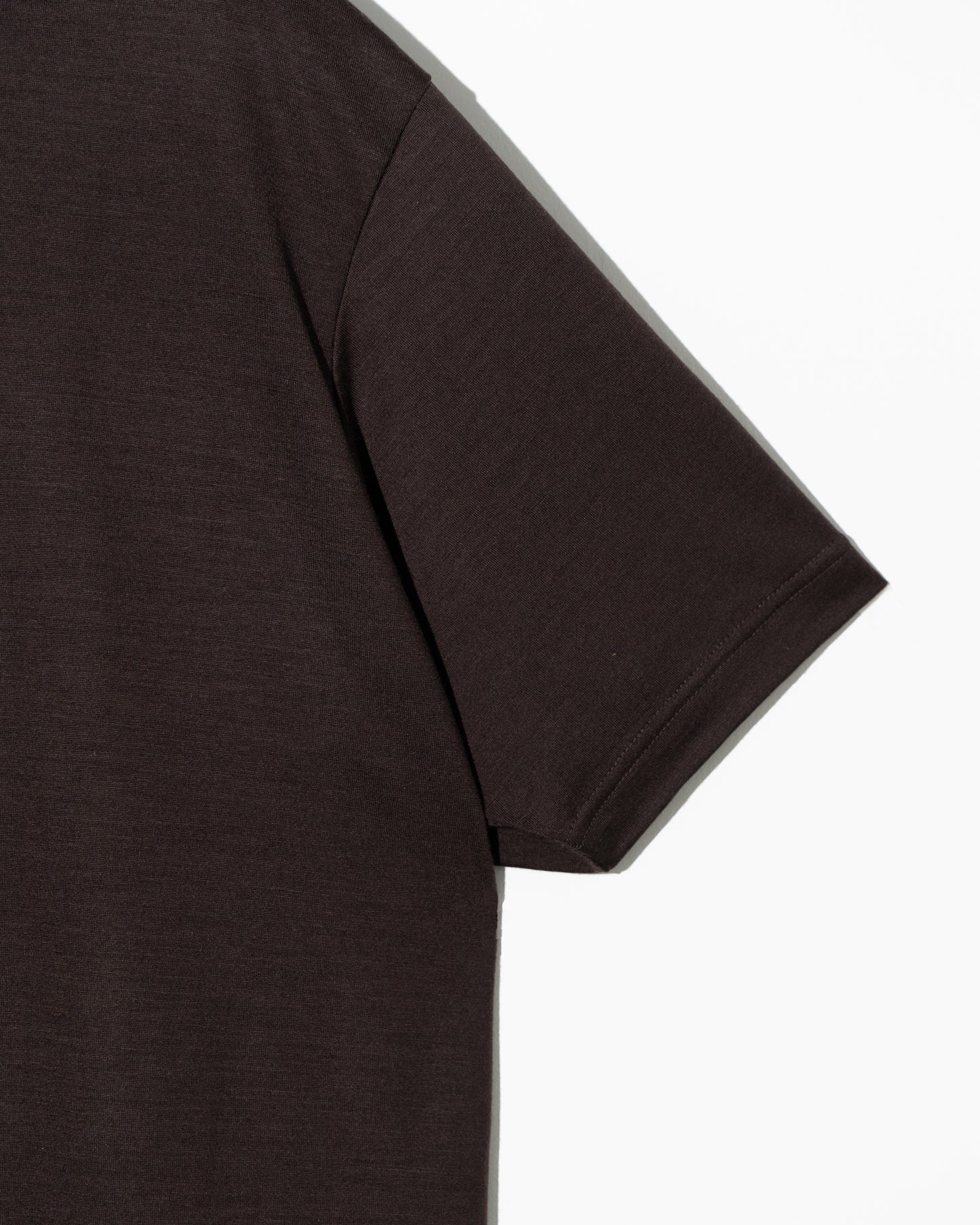 WOOL S/S T-SHIRT - BROWN
