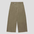 COTTON CATION TWIST WIDE PANTS - SMOKY BEIGE