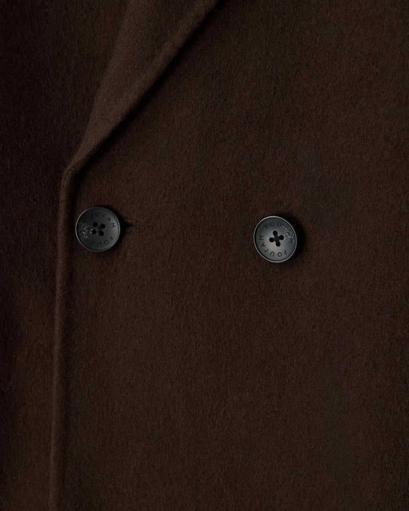 WOOL RIVER COAT - BROWN