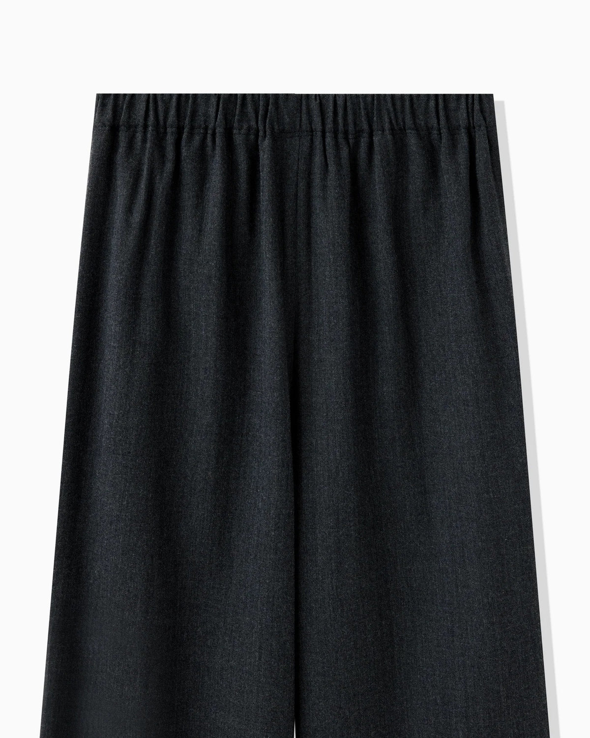 HERRINGBONE WOOL PANTS - DARK FRAY
