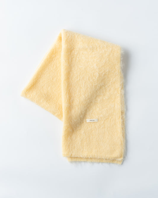 MOHAIR LONG STOLE - LEMON