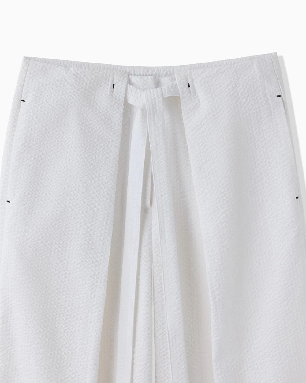 SHEER SEERSUCKER HAKAMA PANTS  - WHITE