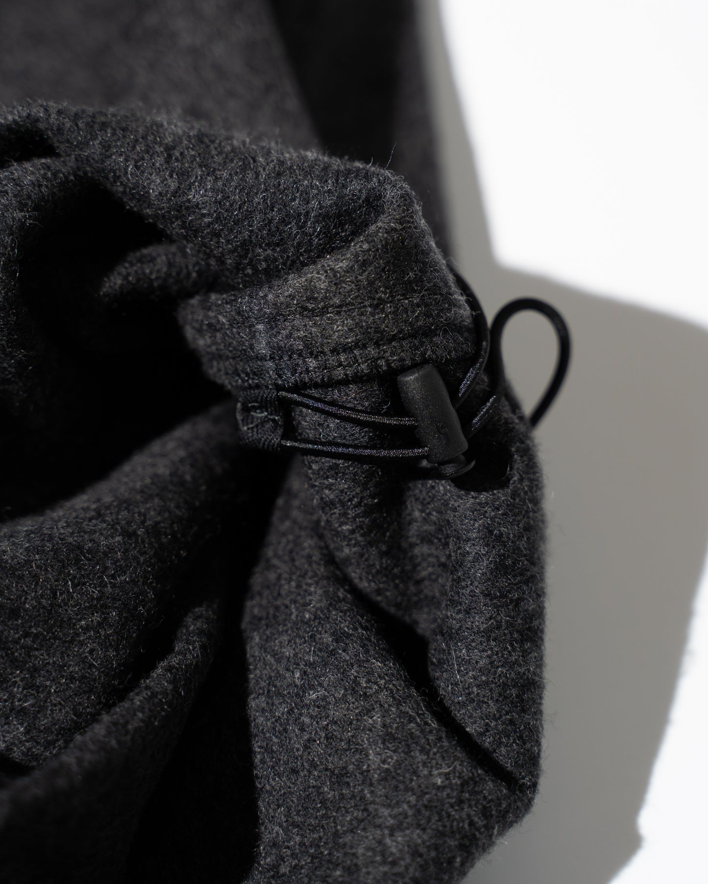 WOOL CASHMERE DRAWSTRING PANTS - GRAY