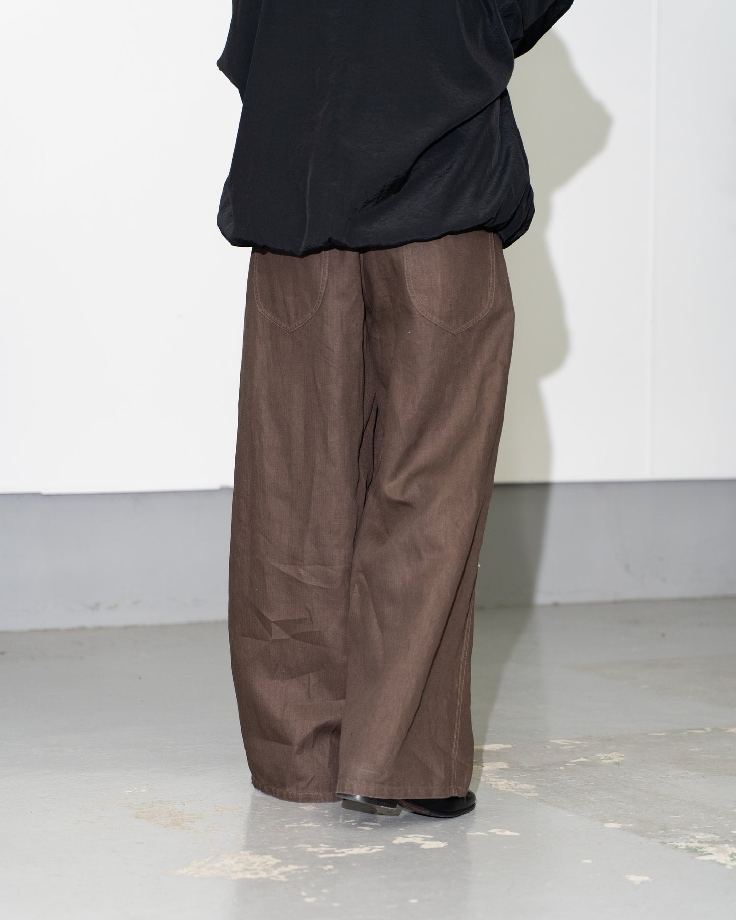 BACK ADJUST PT/HERRINGBONE - BROWN