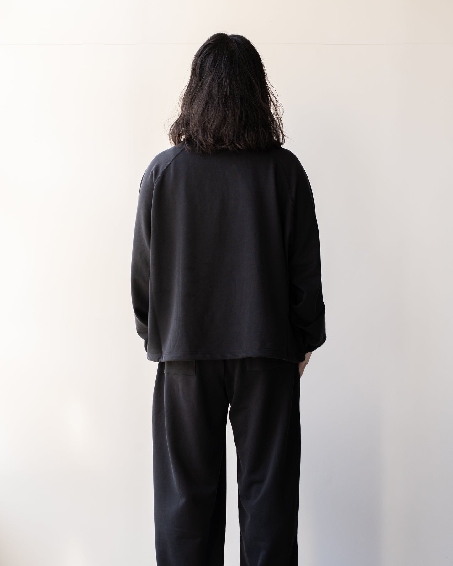 28G CUPRO RAGLAN PULLOVER - BLACK