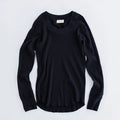 OBLONG NECK PULLOVER - BLACK