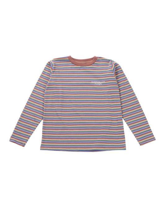 COMFY HORIZONTAL STRIPE LONG SLEEVE - BROWN
