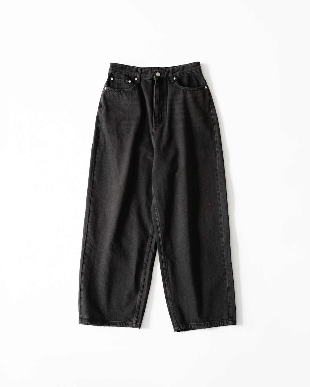 WASHED DISTRESSED EXTENDED CUT LUFT JEANS - BLACK