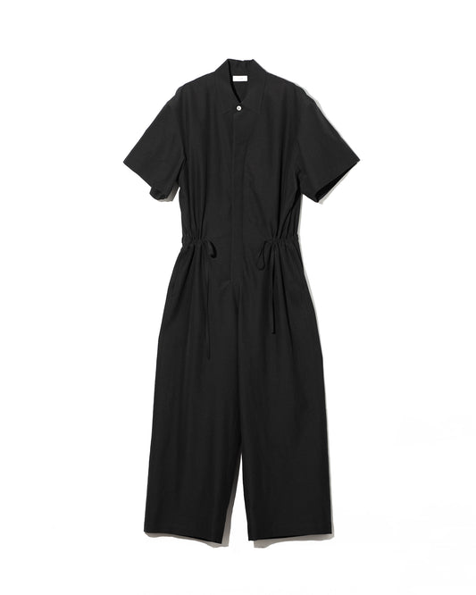 JUMPSUIT/SILK COTTON RIPSTOP - BLACK