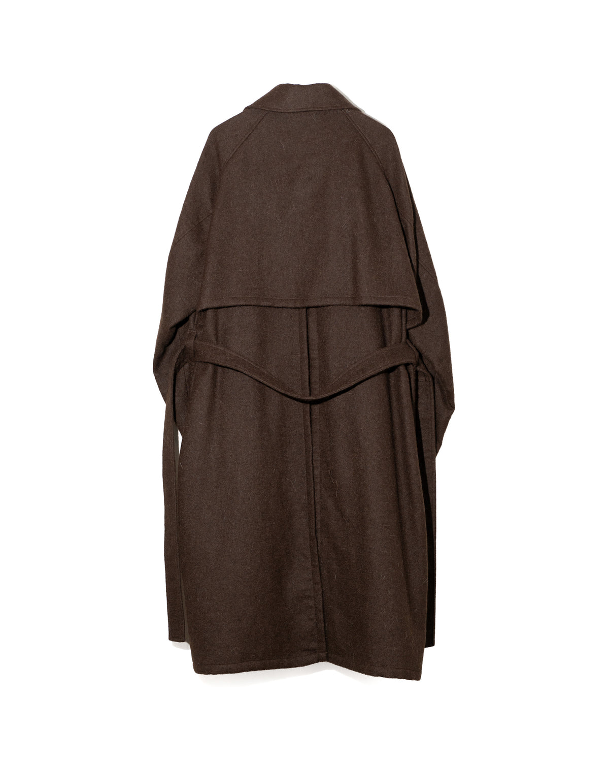 ALPACA OVERSIZE COAT - DEEP BROWN