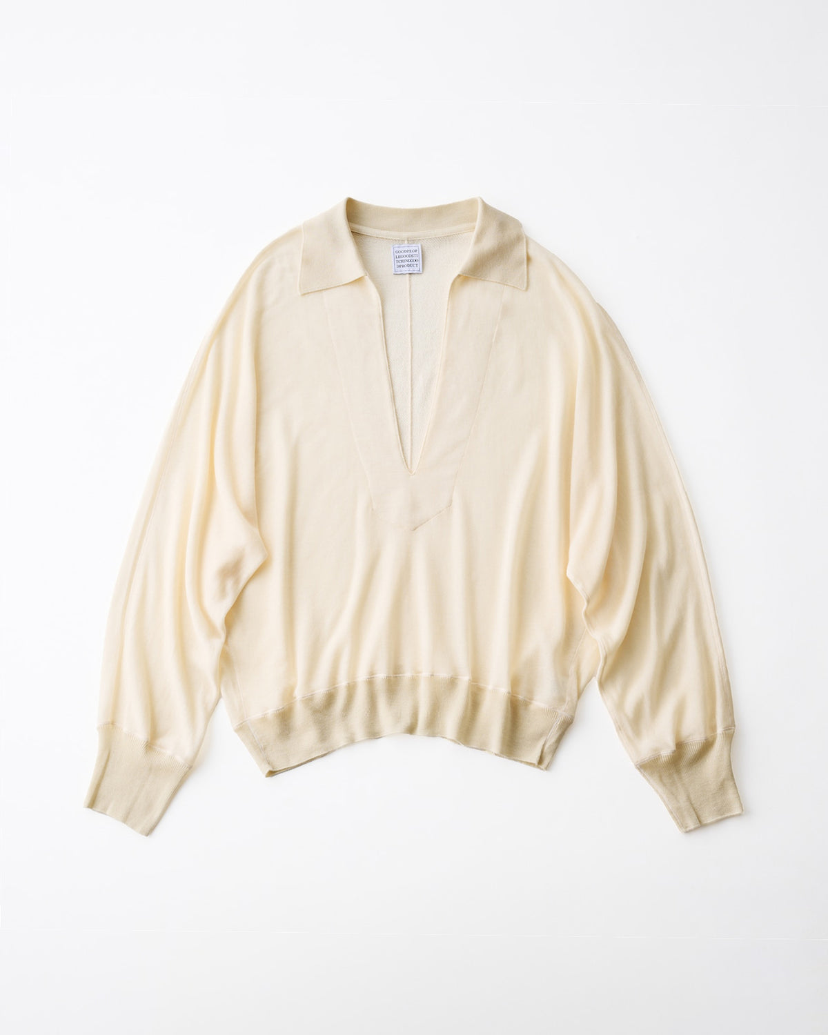 TENCEL CASHMERE SILK KNIT SKIPPER PULLOVER - WAX