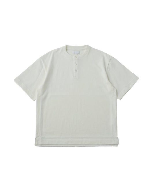 22G AIR SPINNING HENLEY SS TEE - WHITE