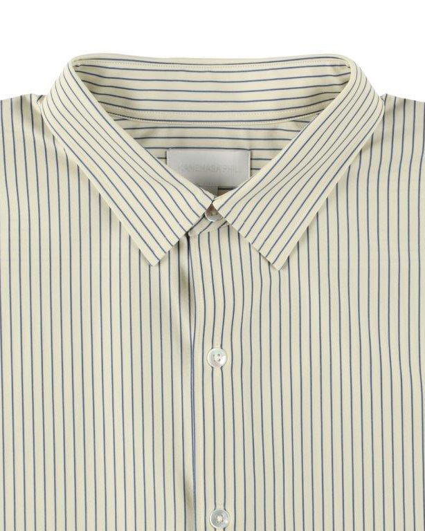 46G ATMOSPHERE STRIPE SHIRT - BEIGE BLUE