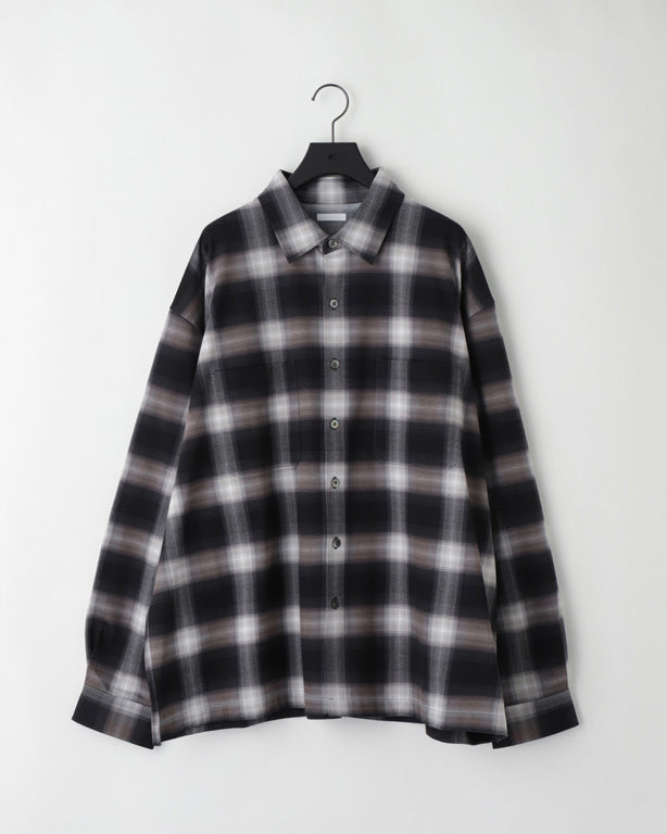 28G OMBRE CHECK BALISE SHIRT - BLACK WHITE