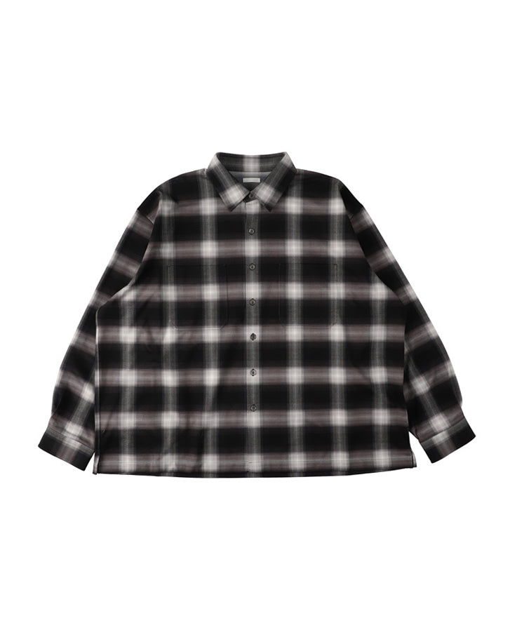 28G OMBRE CHECK BALISE SHIRT - BLACK WHITE