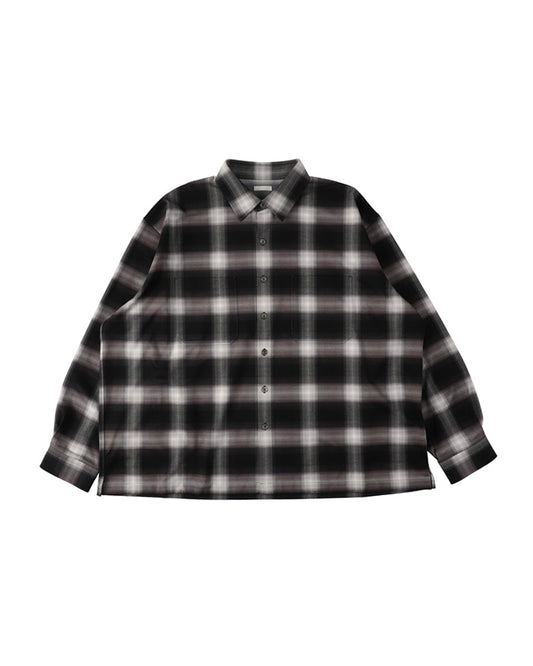 28G OMBRE CHECK BALISE SHIRT - BLACK WHITE