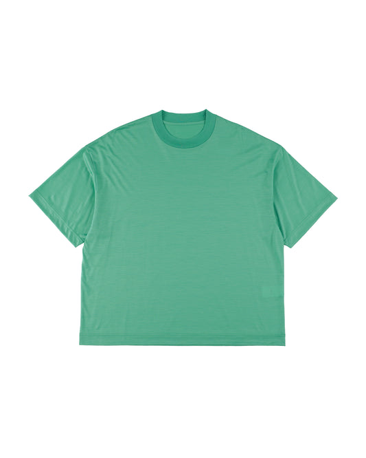 36G WOOL SS TEE - TURQUOISE