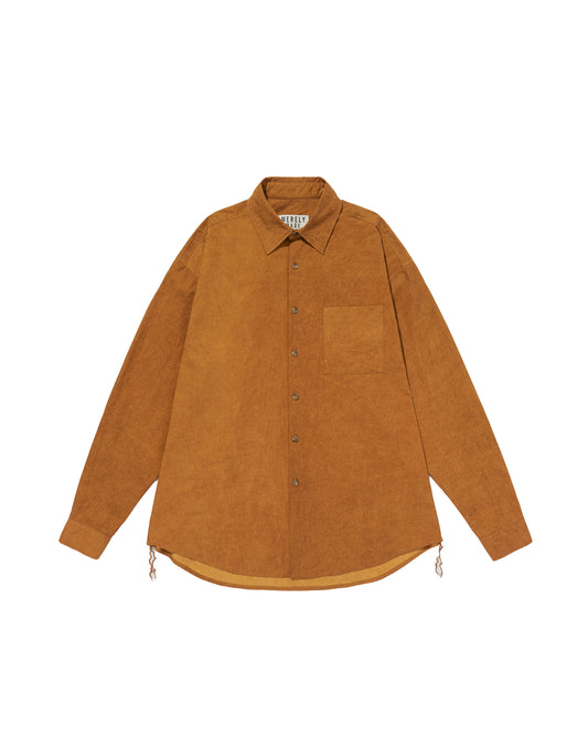 NATURAL DYED LAZY OVER SHIRTS - RED CLAY