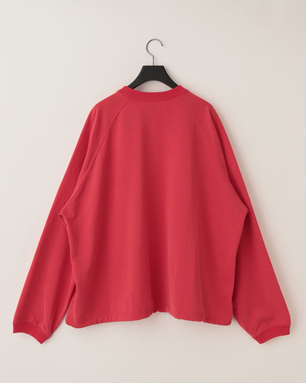 28G CUPRO RAGLAN PULLOVER - PINK RED
