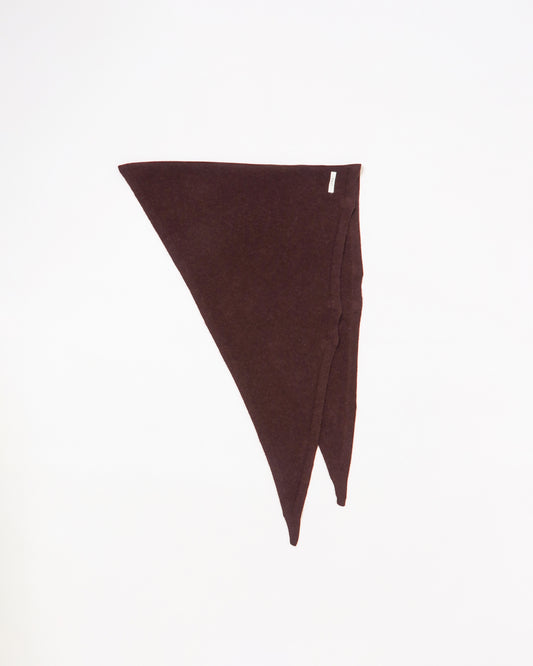 WHITE CASHMERE SCARF - BROWN