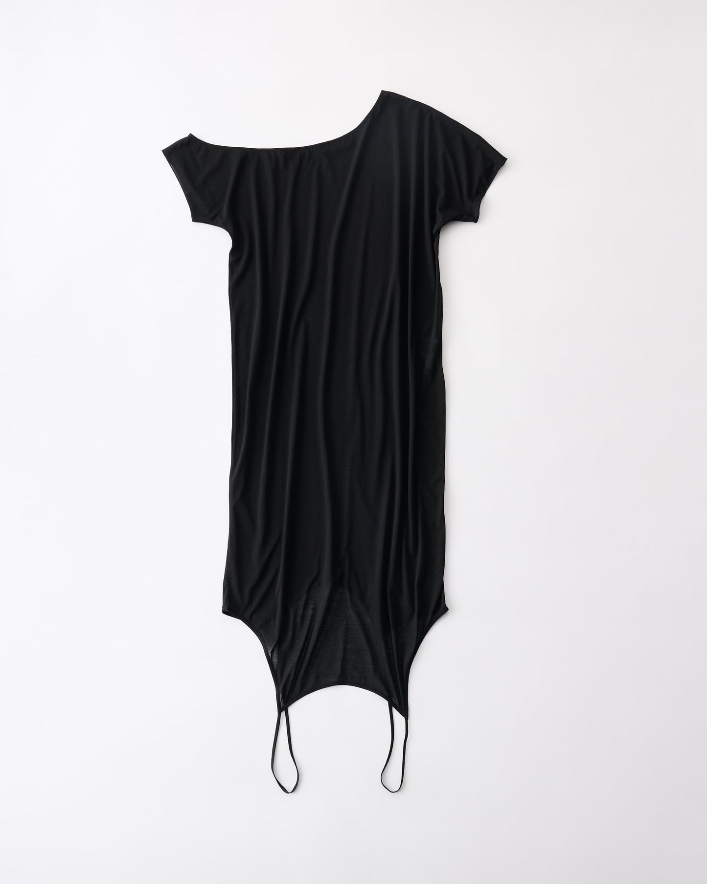 FRESCA ZERO JERSEY 3WAYS LAYERED ONE PIECE T - BLACK