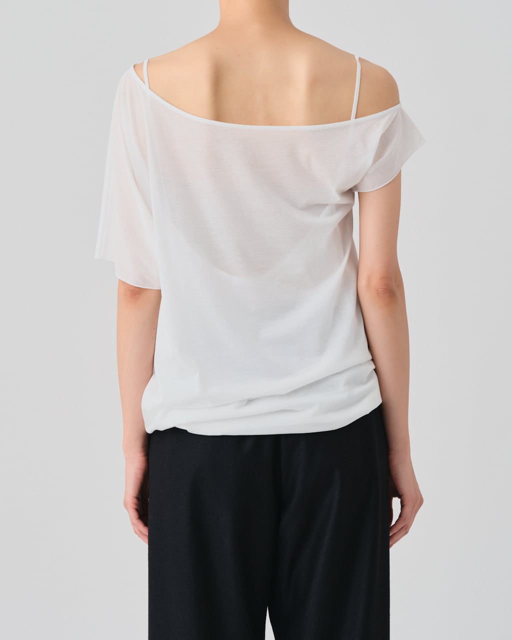 FRESCA ZERO JERSEY 3WAYS LAYERED ONE PIECE T - WHITE