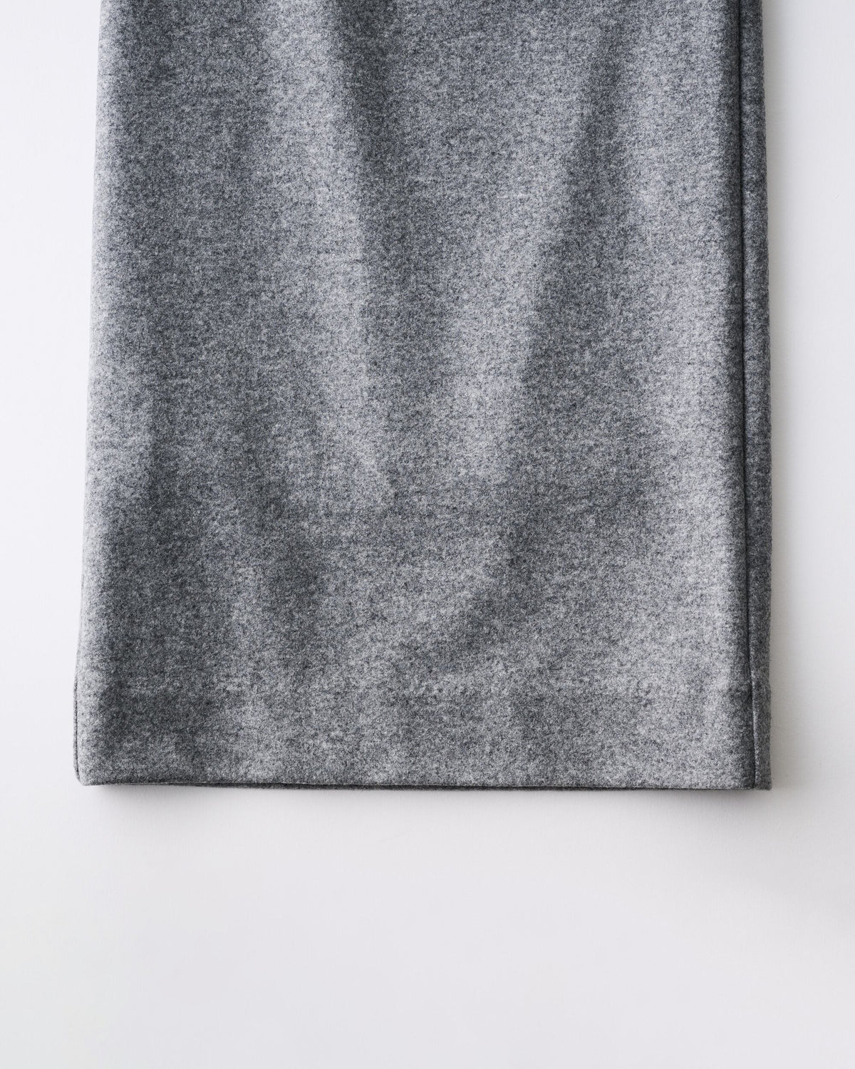 SUPER 160'S WOOL FLANNEL JERSEY DRAWSTRING EASY PANTS - TOP GRAY