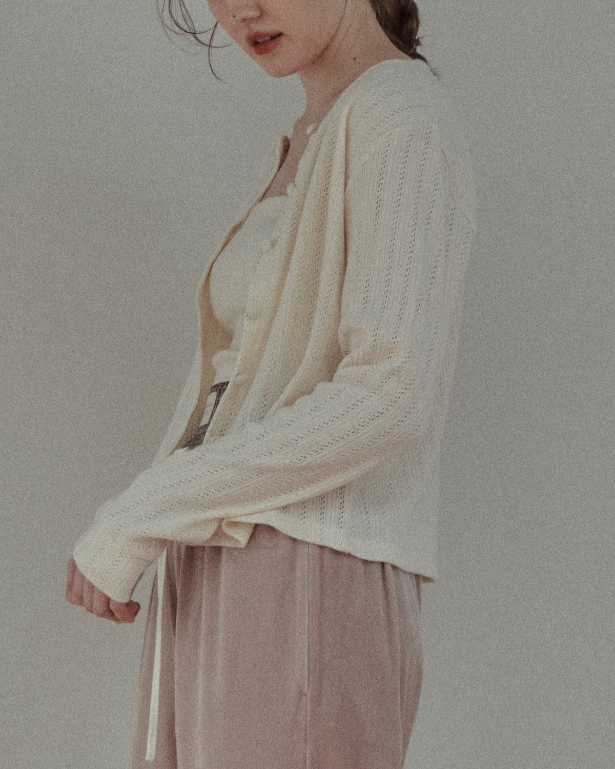 OPENWORK KNIT-SEW COMBI - RED