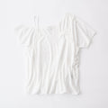 FRESCA ZERO JERSEY 3-WAY LAYERED ONE-PIECE T-SHIRT - WHITE