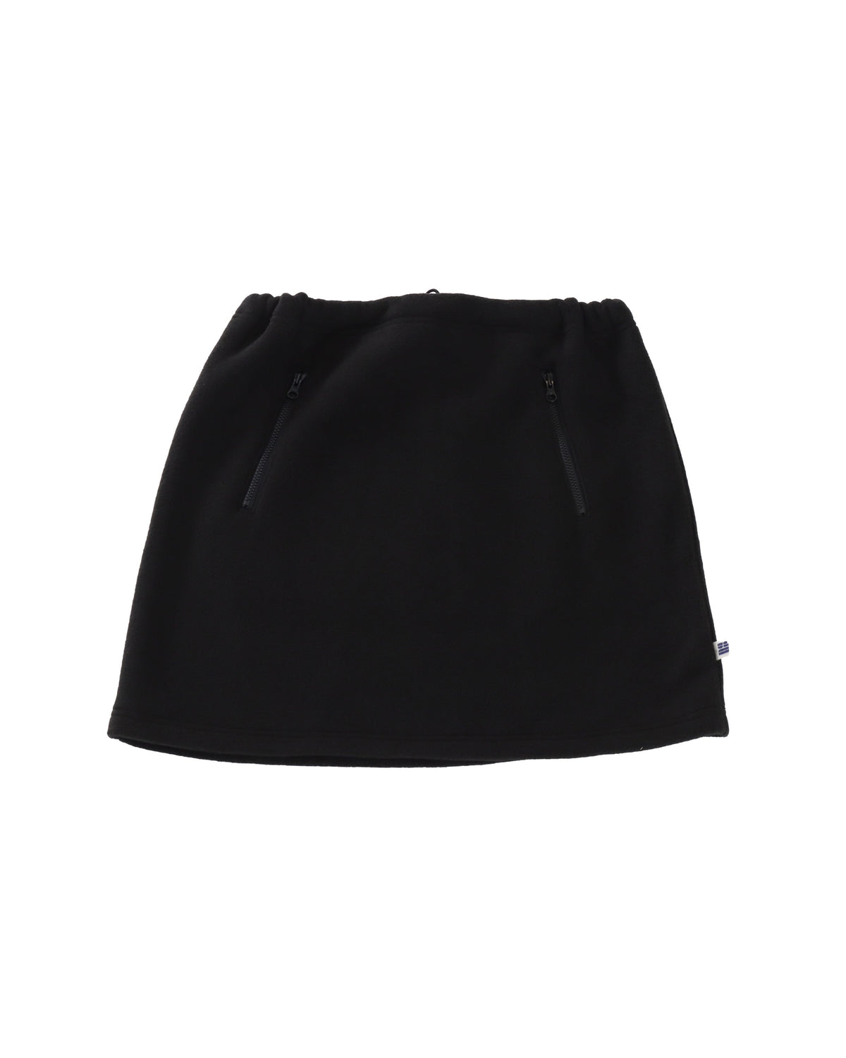 FLEECE ZIP MINI SKIRT - BLACK