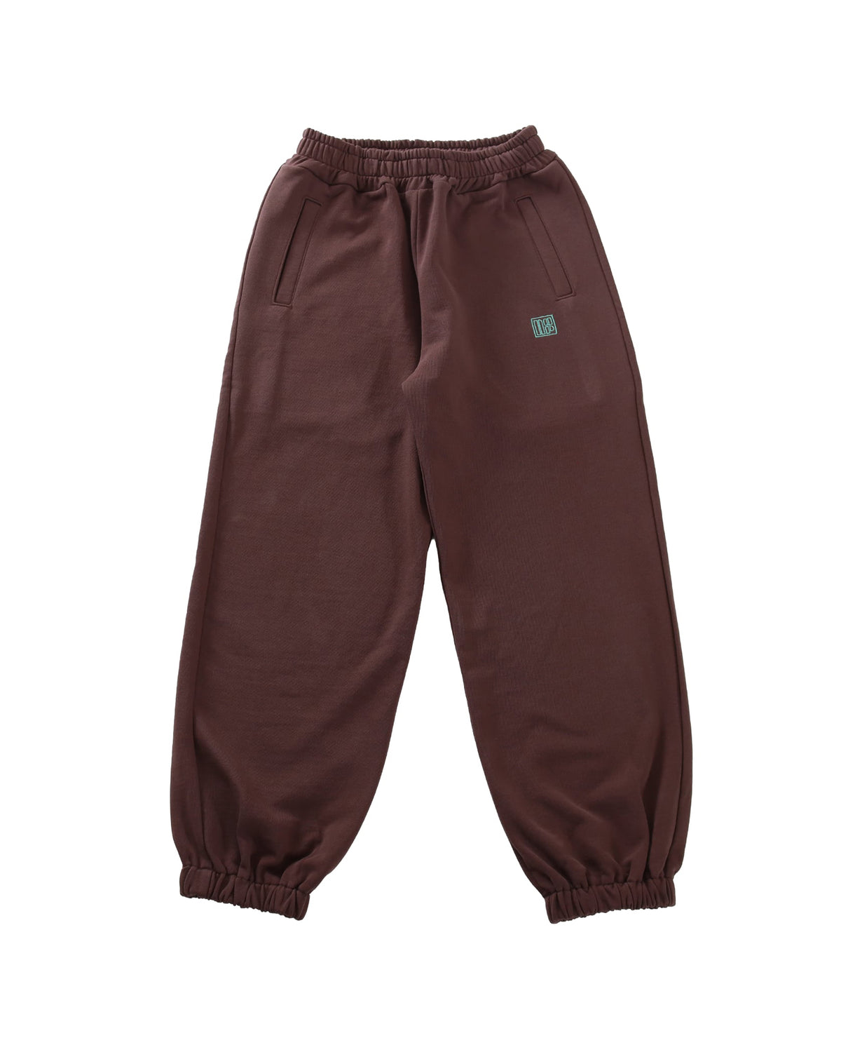 SQUARE LOGO SWEAT PANTS - BROWN