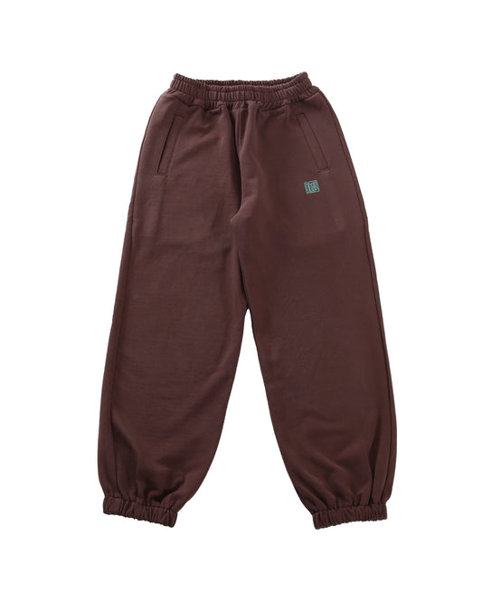 SQUARE LOGO SWEAT PANTS - BROWN