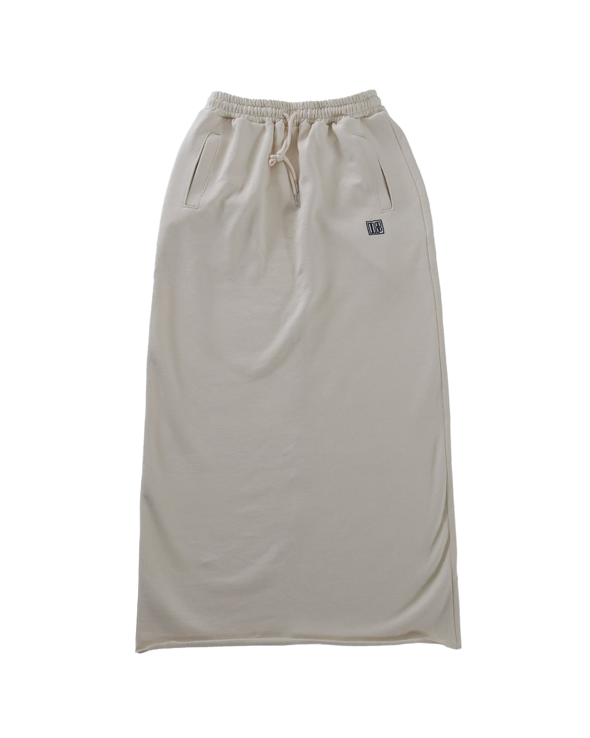 SQUARE LOGO SWEAT SKIRT - ECRU